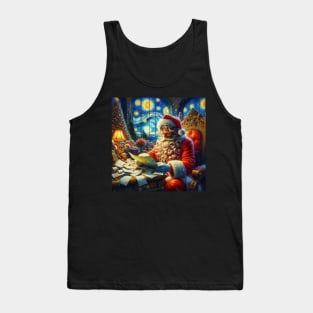 Stellar Santa - Starry Night Sky Holiday Art Prints Tank Top